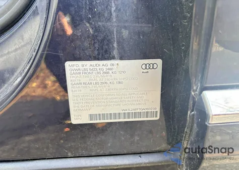 2016 Audi Q5 Premium Plus from USA, damaged, VIN WA1L2AFP7GA063239